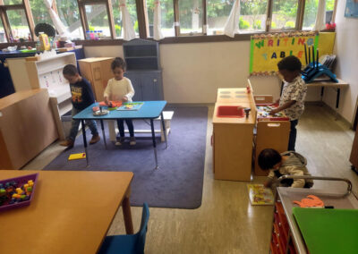 Students have many fun stations where they play and learn